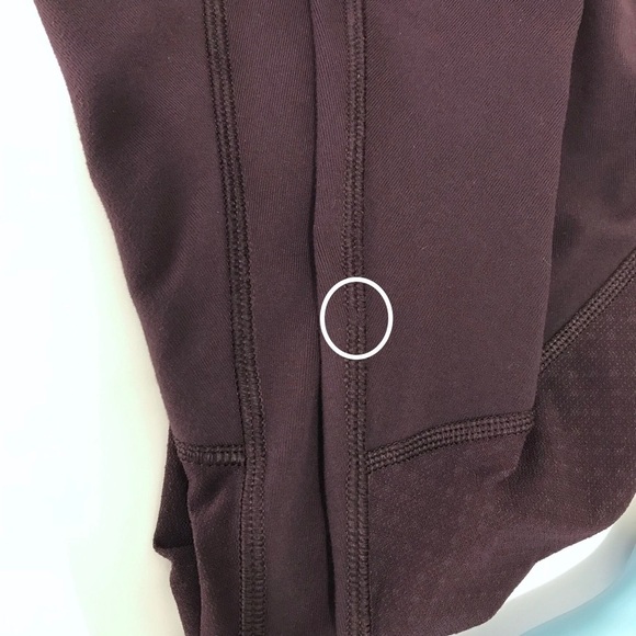 Lululemon Cropped Calf-Length Sheer Panel Leggings Size 10 - Picture 6 of 14